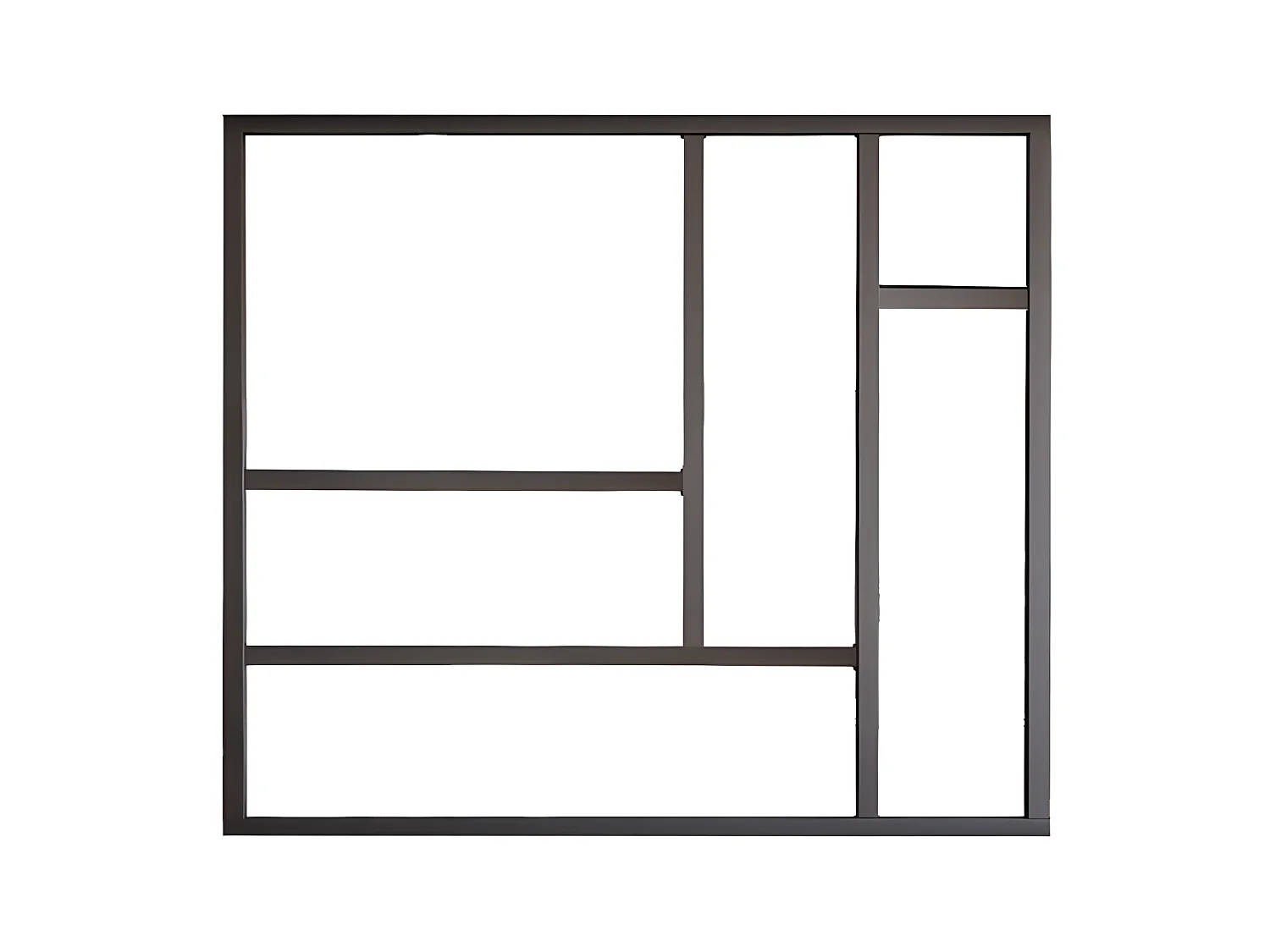 Cristalera tipo taller de aluminio termolacado 150x130 cm - Negro - ARTENA