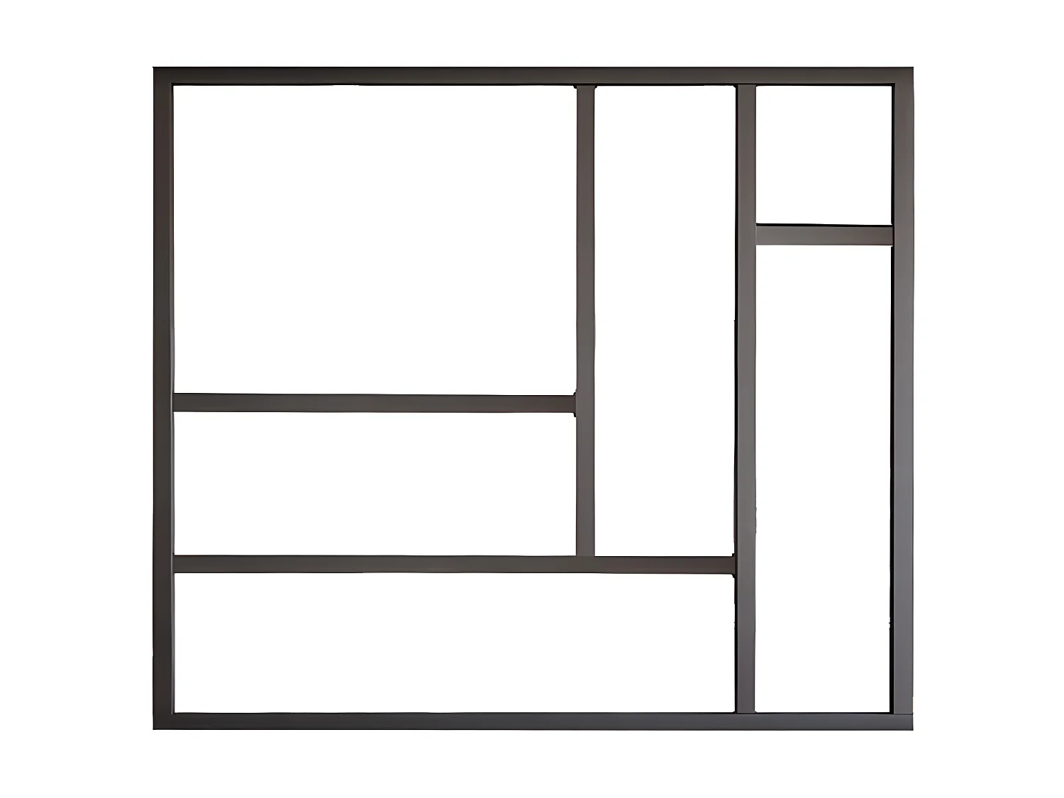 Verrière atelier en aluminium thermolaqué 150x130 cm - Noir - ARTENA