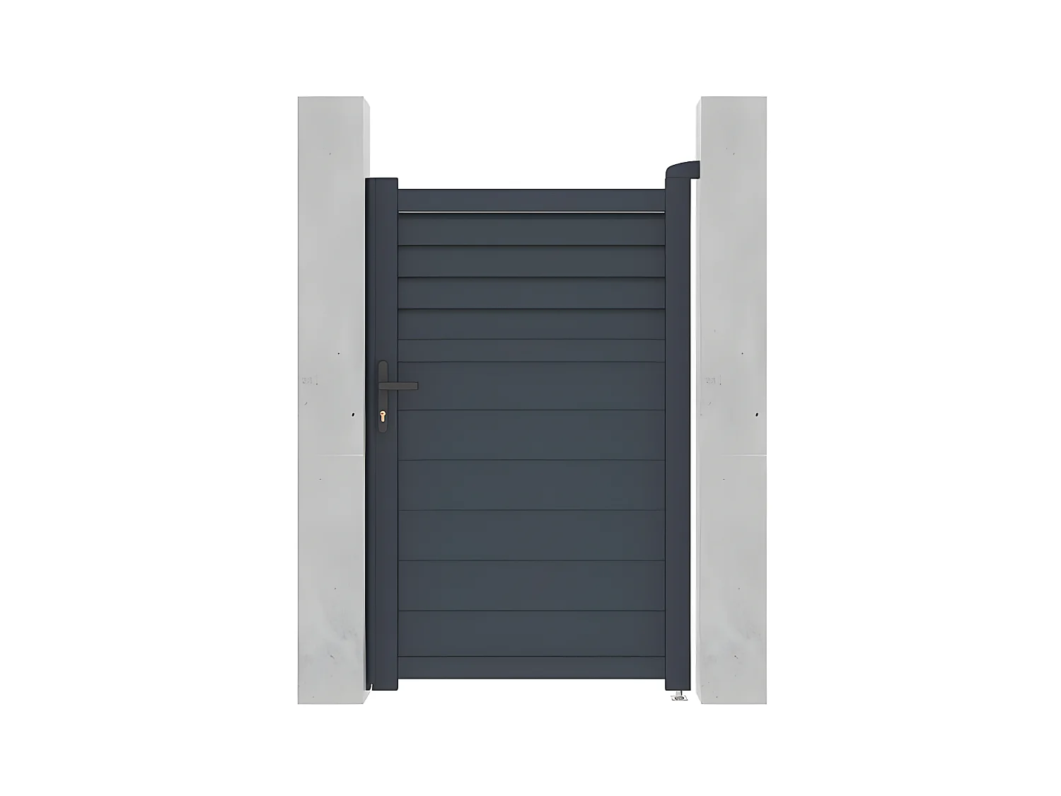 Portón de aluminio persiana Ancho 103 x Alt. 166 cm antracita VIAZO