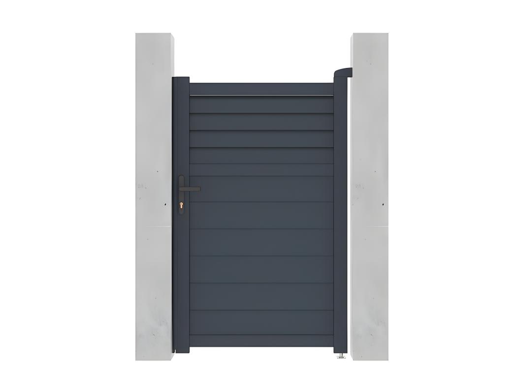 Portón de aluminio persiana Ancho 103 x Alt. 166 cm antracita VIAZO