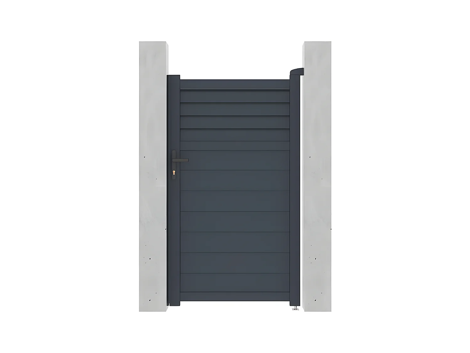Draaipoort van aluminium - L. 103 x H. 181 cm - Antraciet - VIAZO