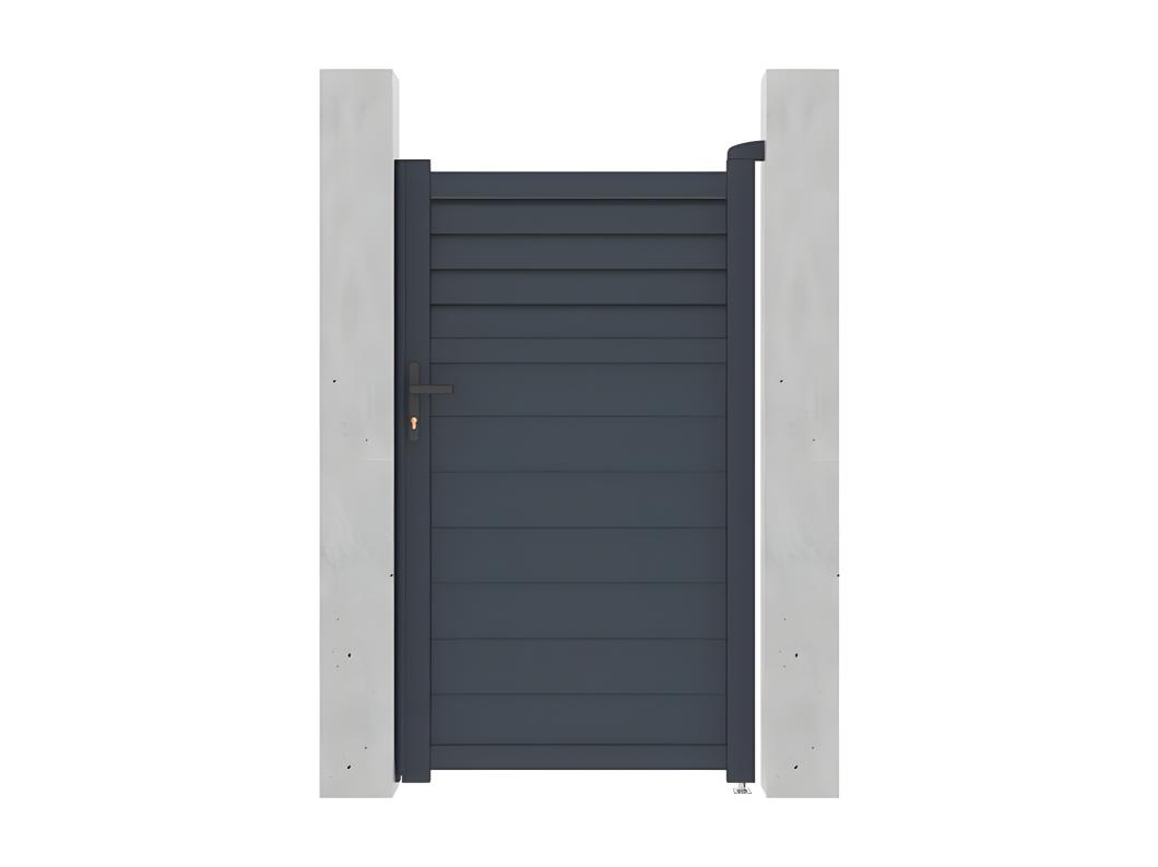 Gartentor Flügeltor - Aluminium - 103 x 181 cm - Anthrazit - VIAZO