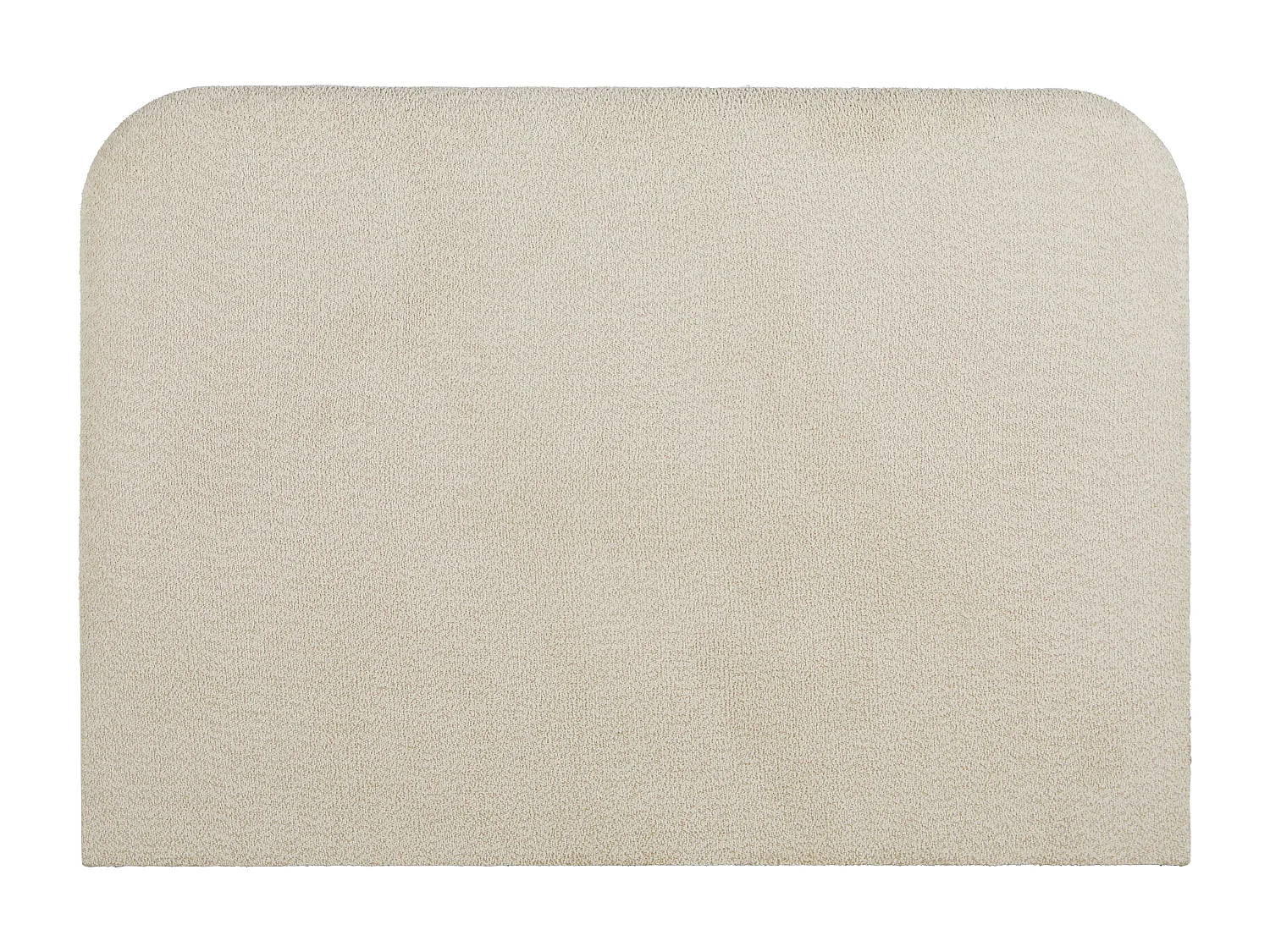 Cabeceira de cama de 160 cm em tecido efeito bouclé cor cru - SANTADI