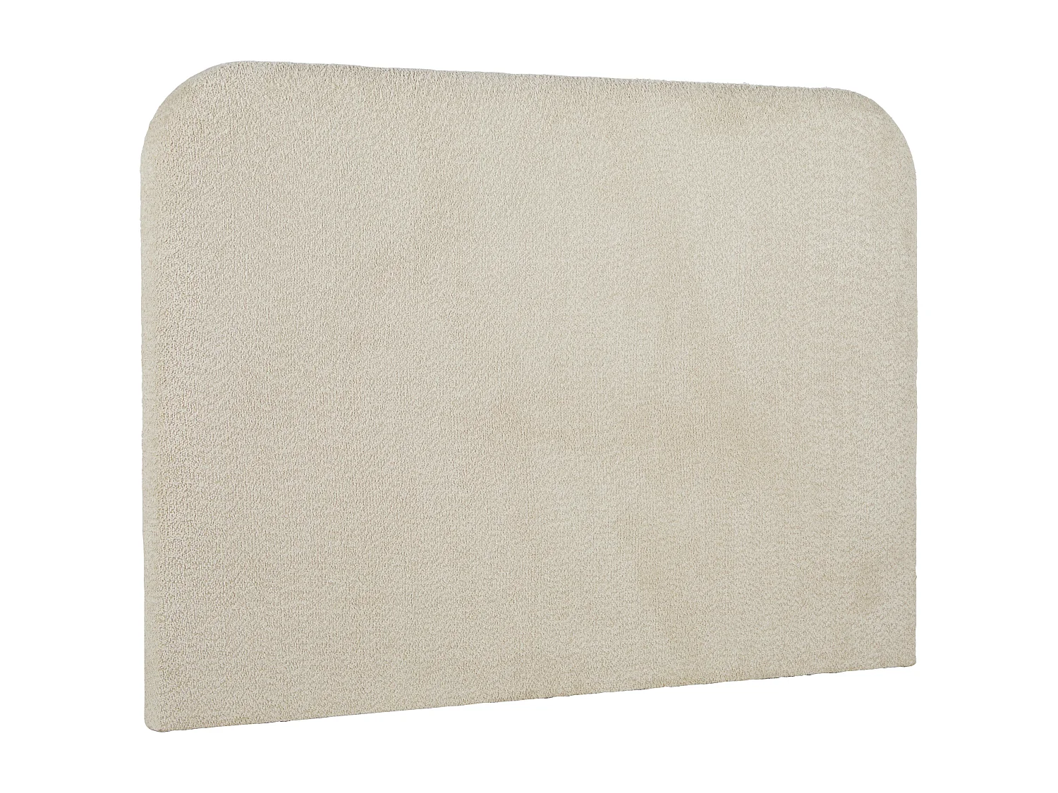 Cabeceira de cama de 160 cm em tecido efeito bouclé cor cru - SANTADI