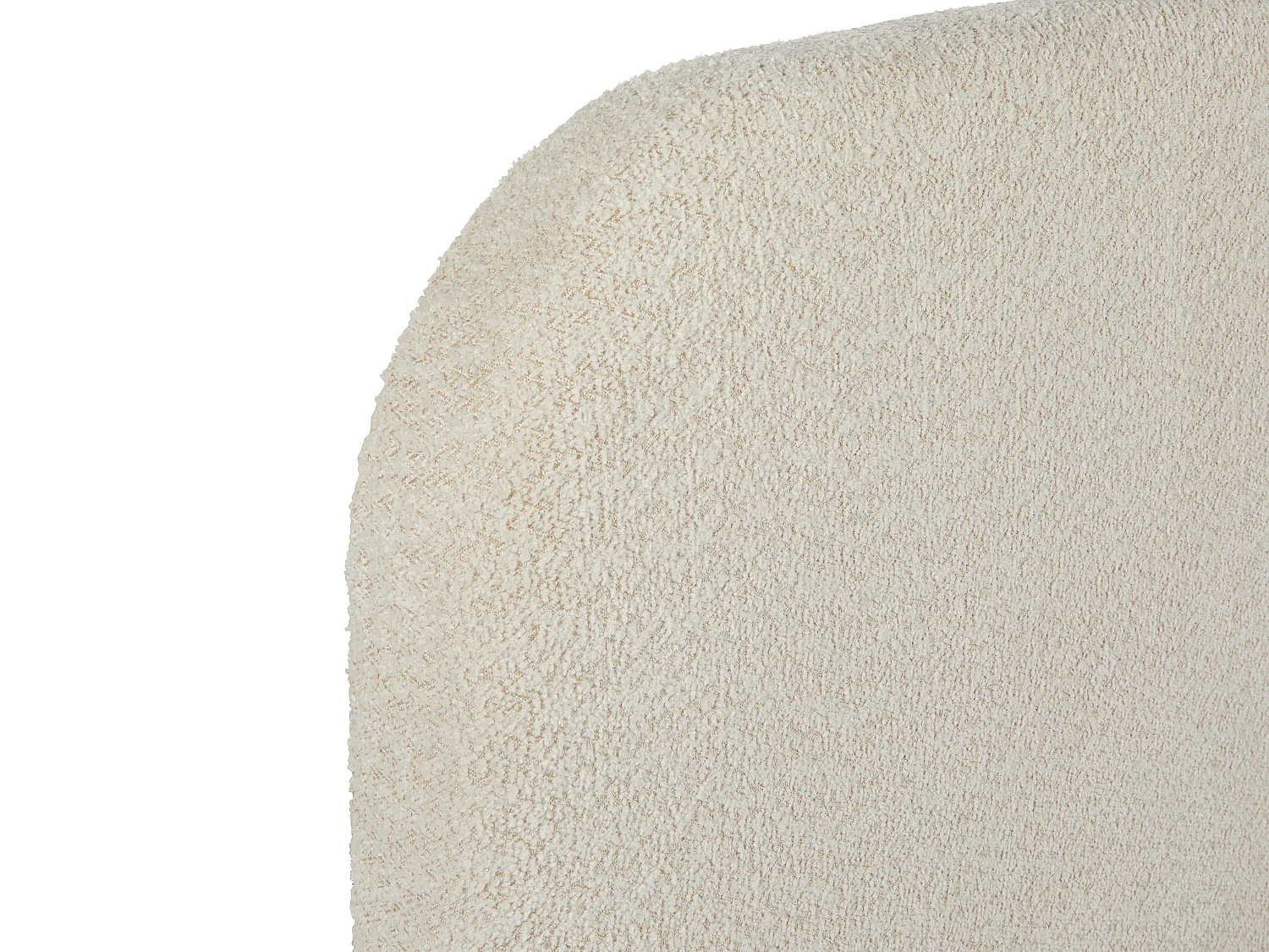 Cabeceira de cama de 160 cm em tecido efeito bouclé cor cru - SANTADI