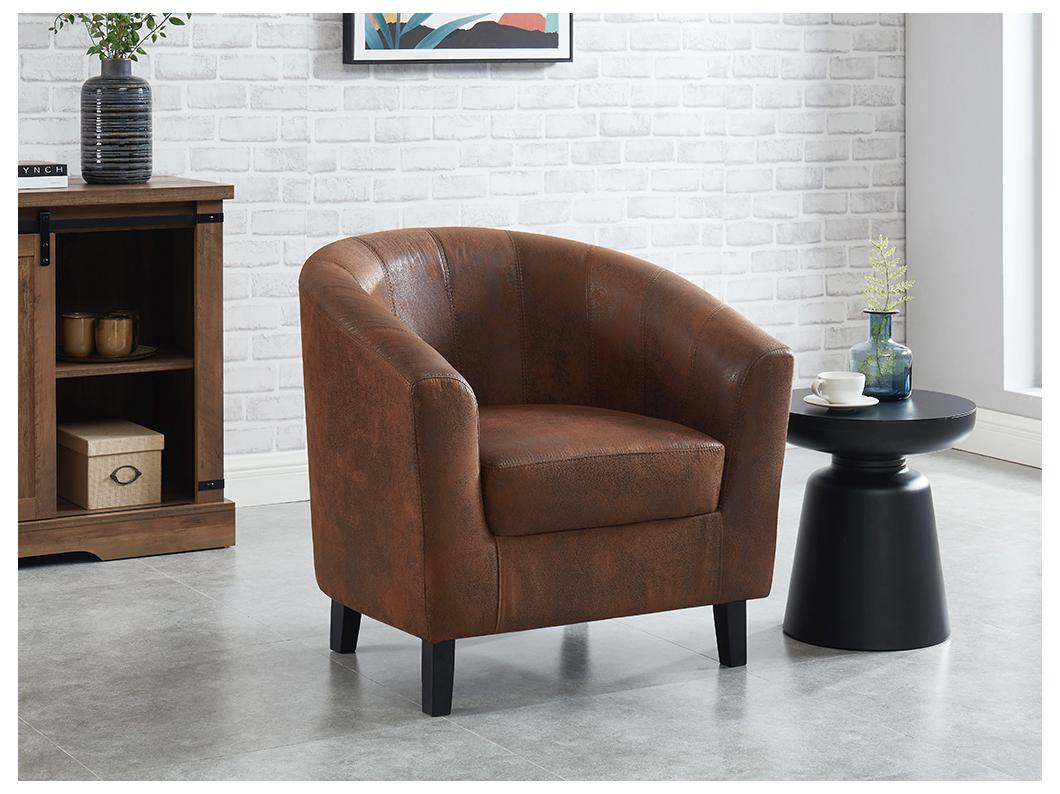 Lounge-Sessel - Microfaser - Braun - CRISTOBAL II