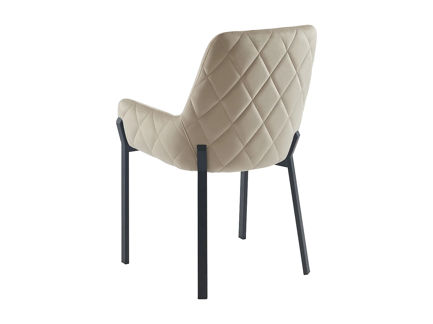 Lot de 2 chaises avec accoudoirs en velours et métal - Beige - CAROLONA de Pascal MORABITO