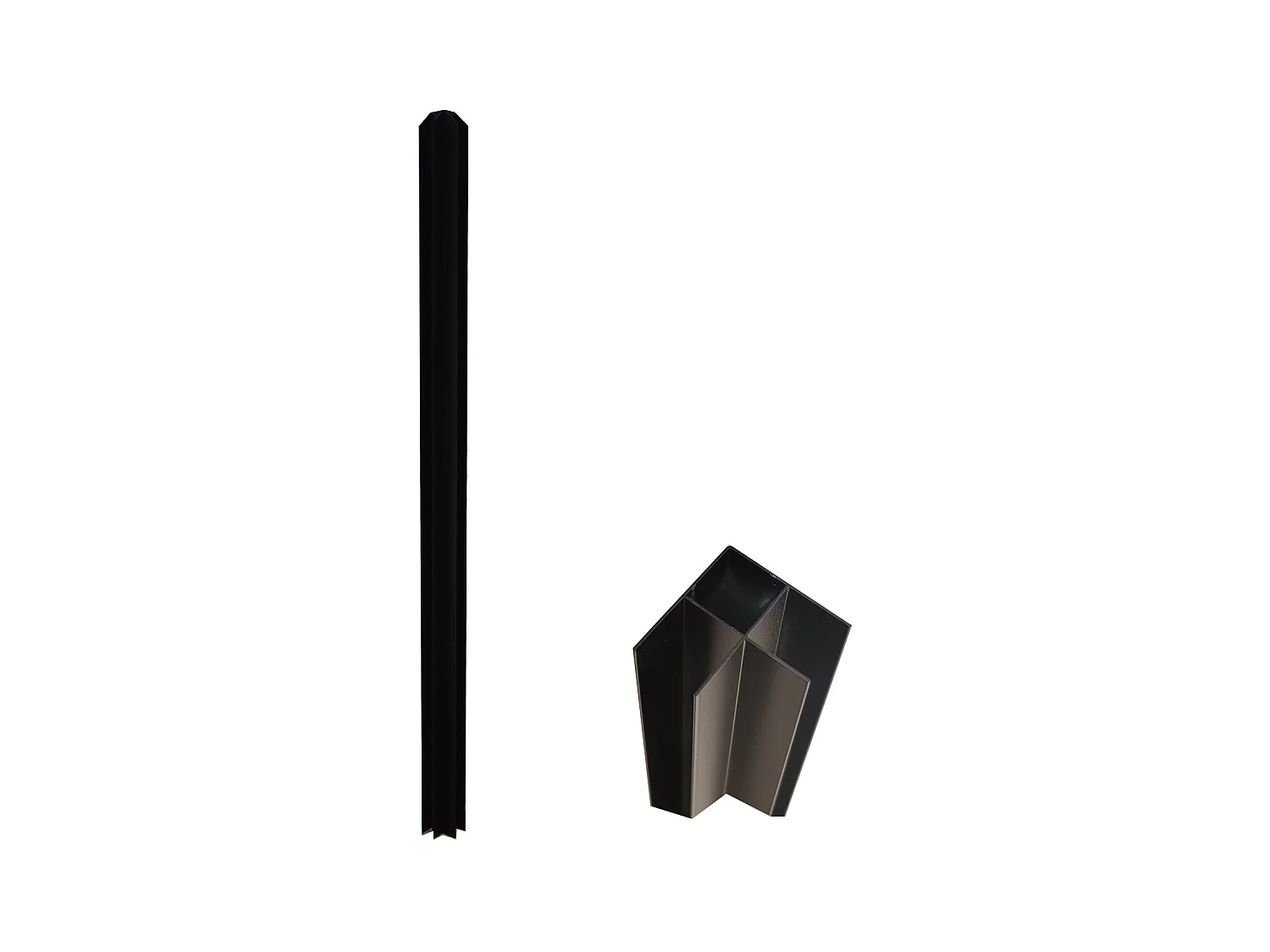 Poste esquinero para cristalera atelier de aluminio termolacado 105 cm negro - BAYVIEW