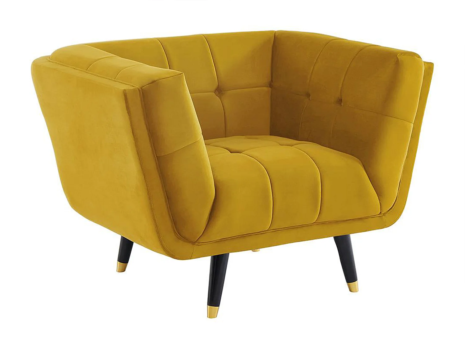 Fauteuil  SAMANTHA II en velours - Ocre
