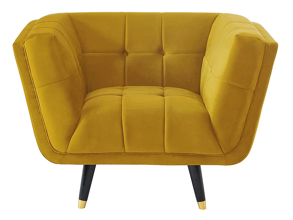 Fauteuil  SAMANTHA II en velours - Ocre