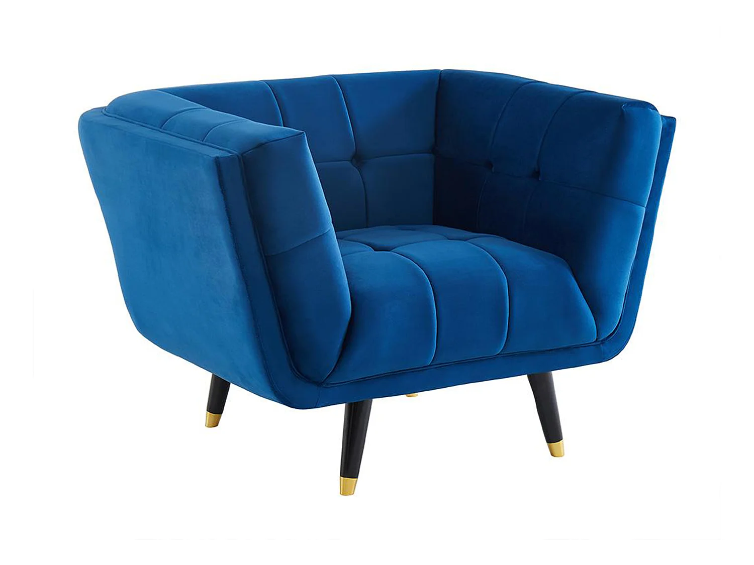 Sillón SAMANTHA II de terciopelo - Azul noche