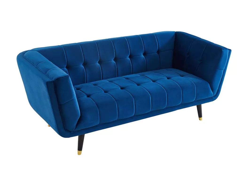 Kauf Unique 3-Sitzer-Sofa - Samt - Dunkelblau - SAMANTHA II