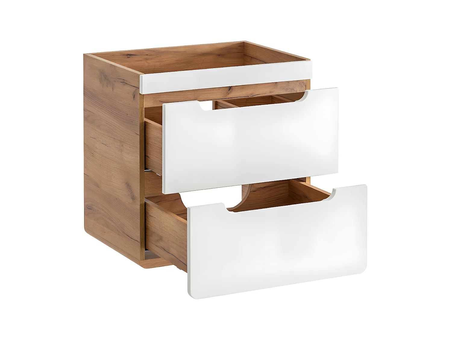 Håndvask skab til ophæng naturfarve og hvid - 60 cm - ARUBA