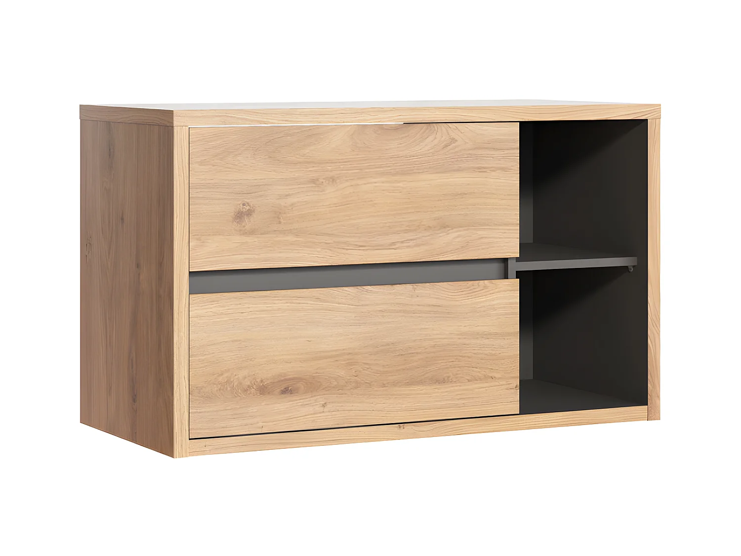 Meuble sous vasque suspendu coloris naturel - 100 cm - PURNAL