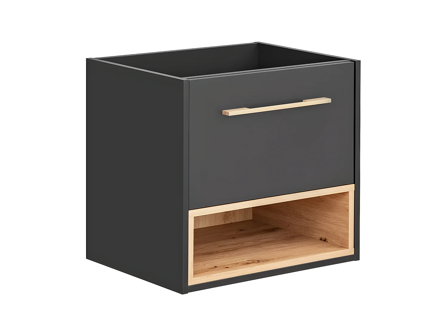 Mueble de lavabo suspendido antracita - 60 cm - YANGRA