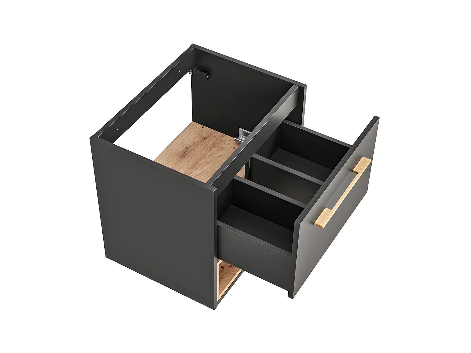 Mueble de lavabo suspendido antracita - 60 cm - YANGRA