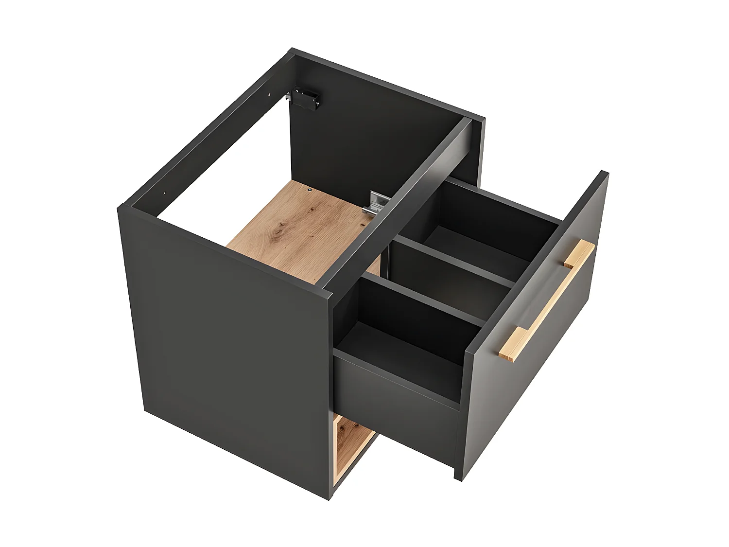 Meuble sous vasque suspendu anthracite - 60 cm - YANGRA