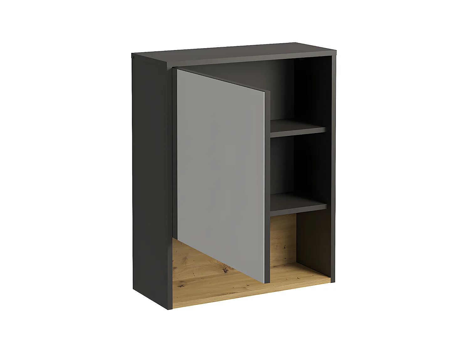 Armario de pared para el cuarto de baño antracita - 60 cm - YANGRA