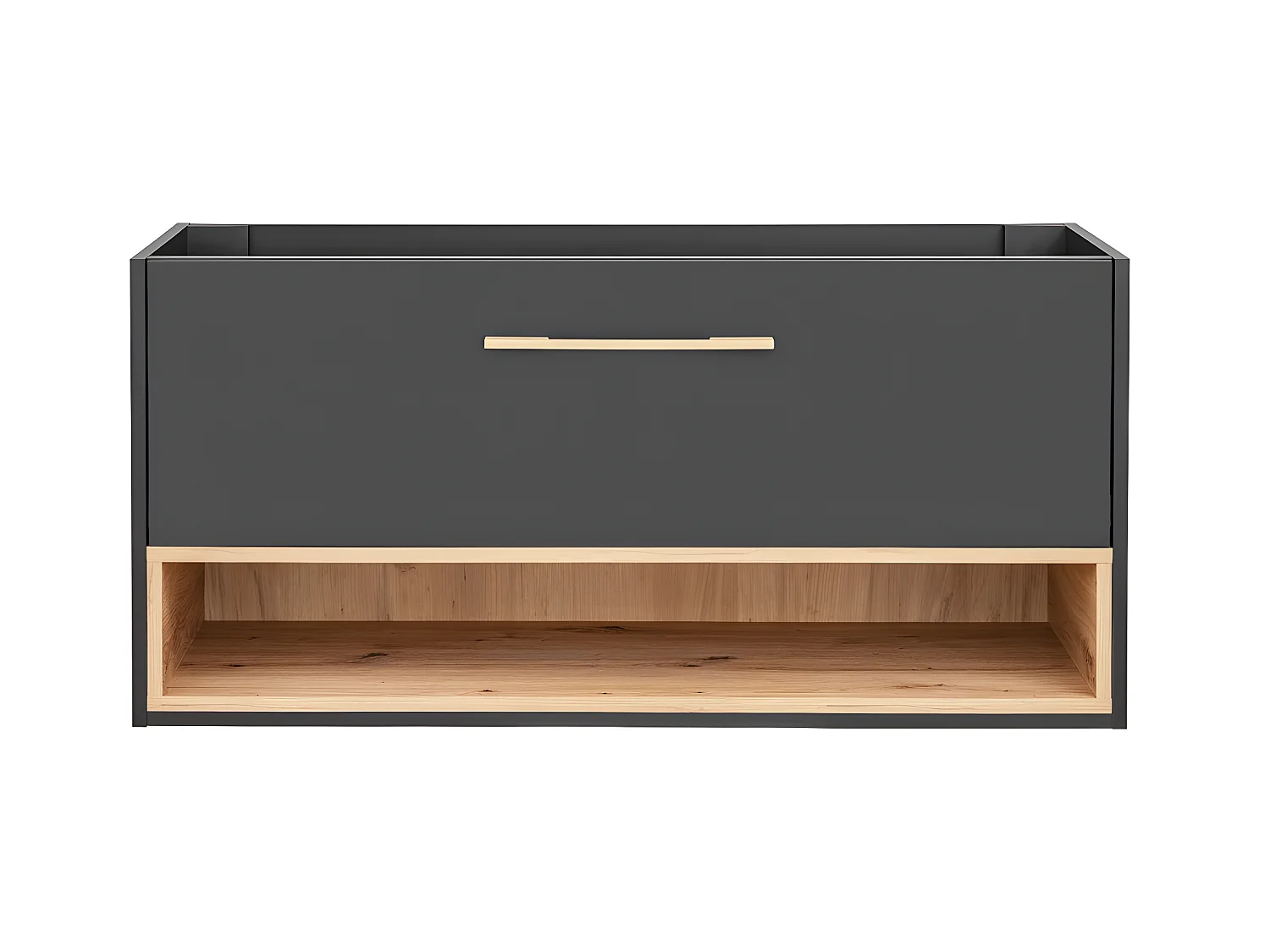 Hangend wastafelmeubel - Antraciet - 120 cm - YANGRA