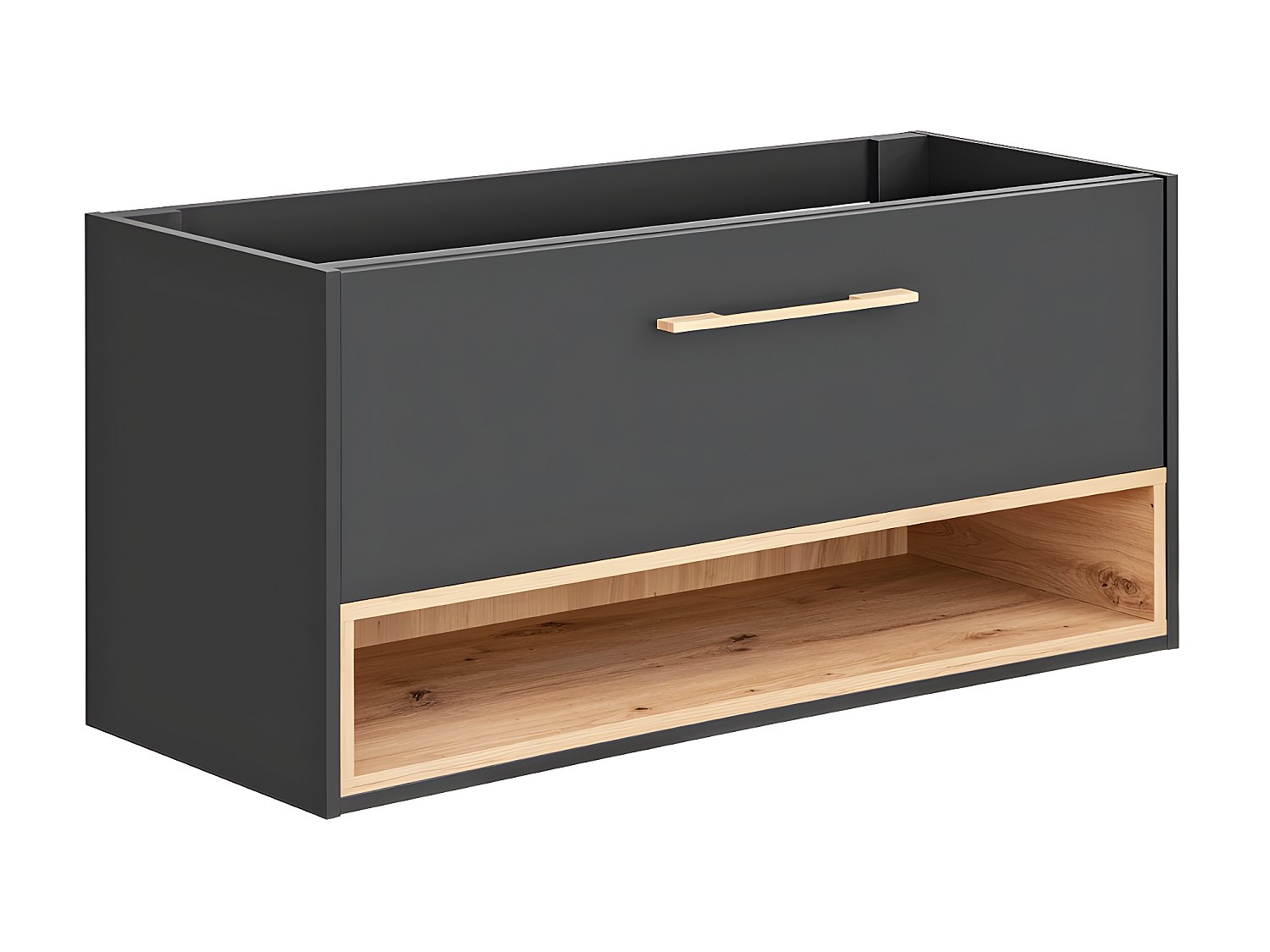 Waschbeckenunterschrank hängend - 120 cm - Anthrazit - YANGRA günstig online kaufen