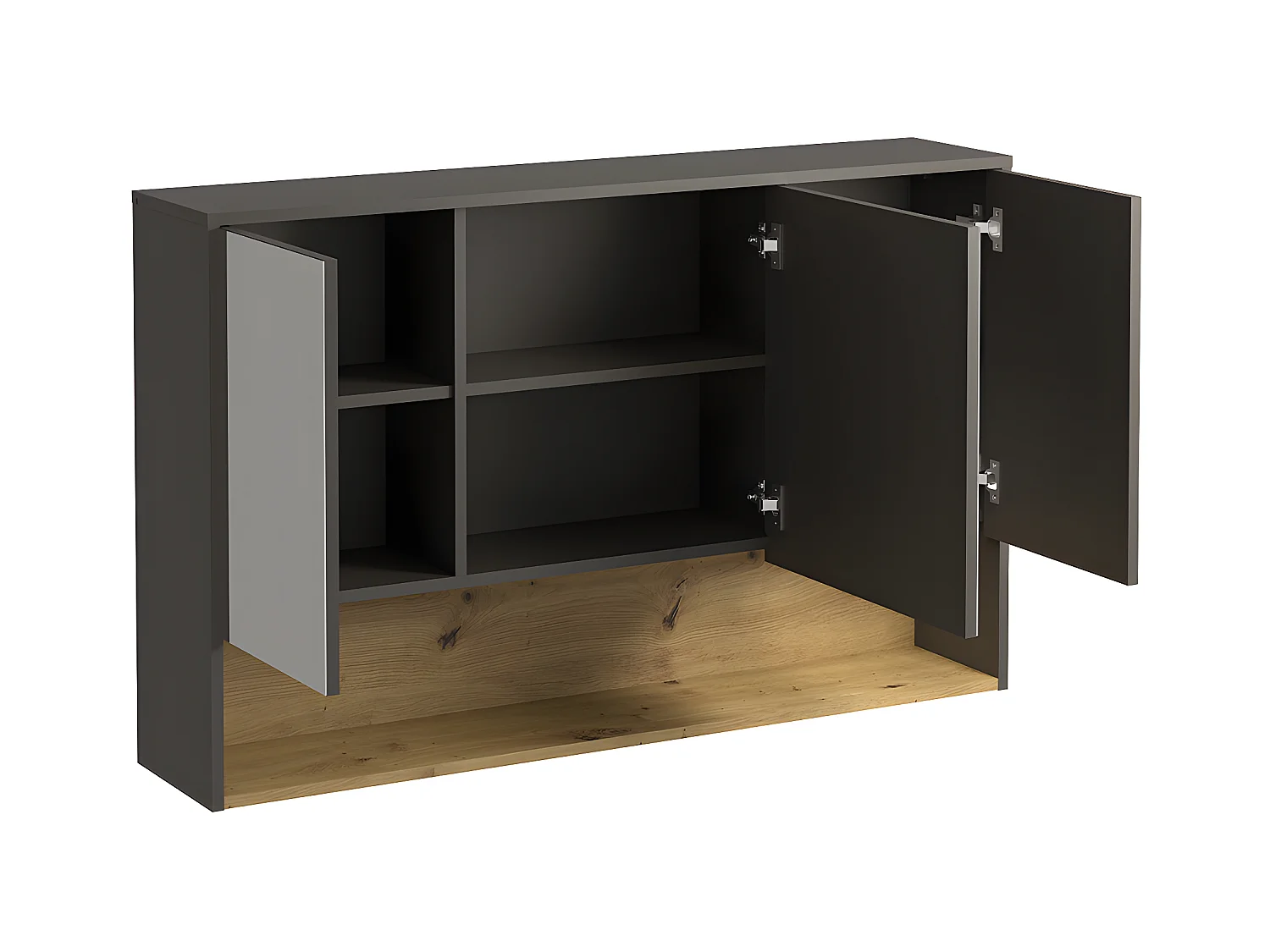 Armario de pared para el cuarto de baño antracita - 100 cm - YANGRA