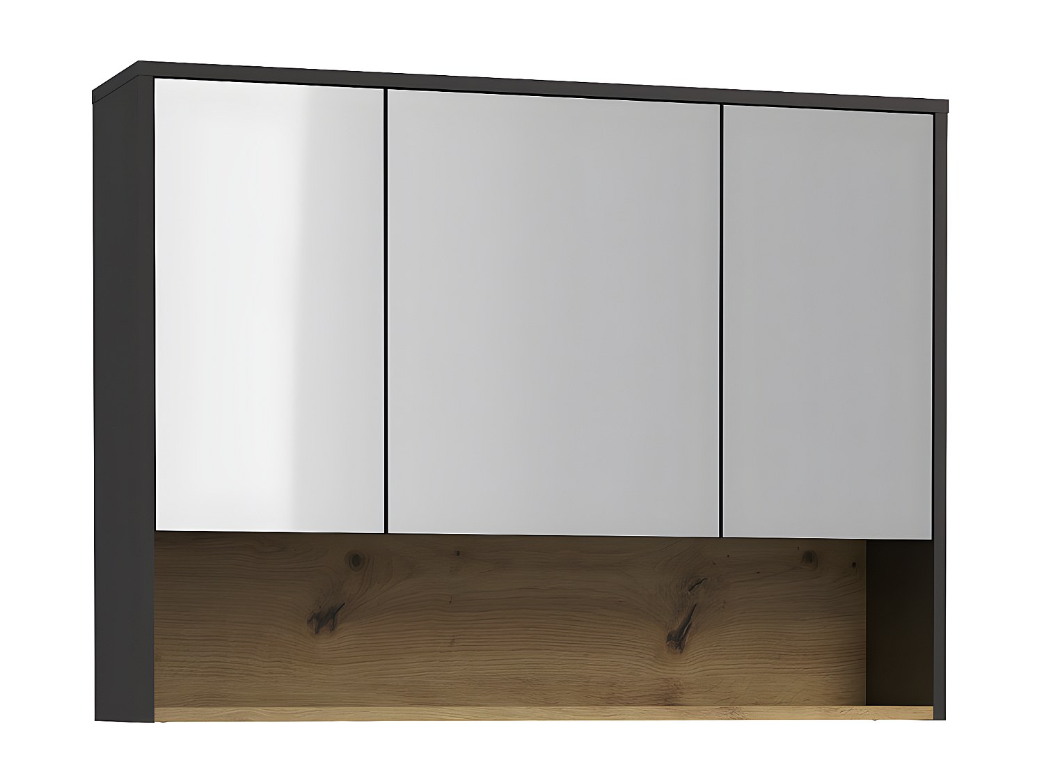Badezimmer Spiegelschrank - Anthrazit - 100 cm - YANGRA günstig online kaufen