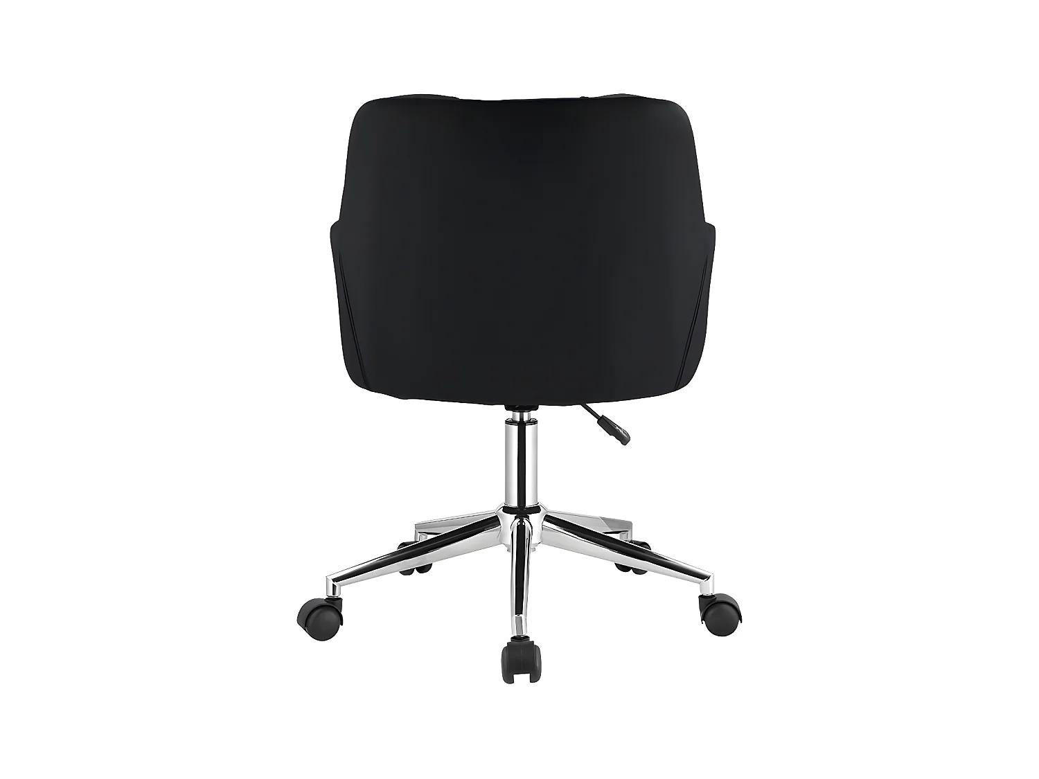 Silla de escritorio - Terciopelo - Negro - Altura regulable - PEGA