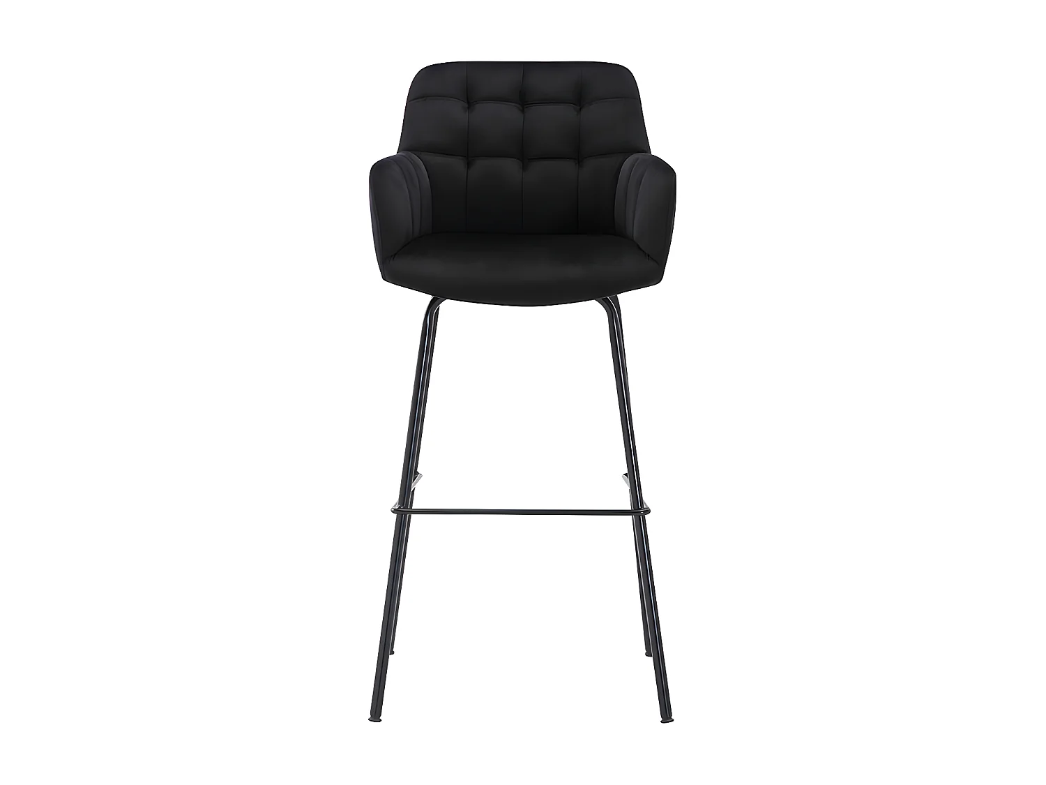 Conjunto de 2 bancos altos em veludo e metal cor preto - PEGA de Pascal Morabito