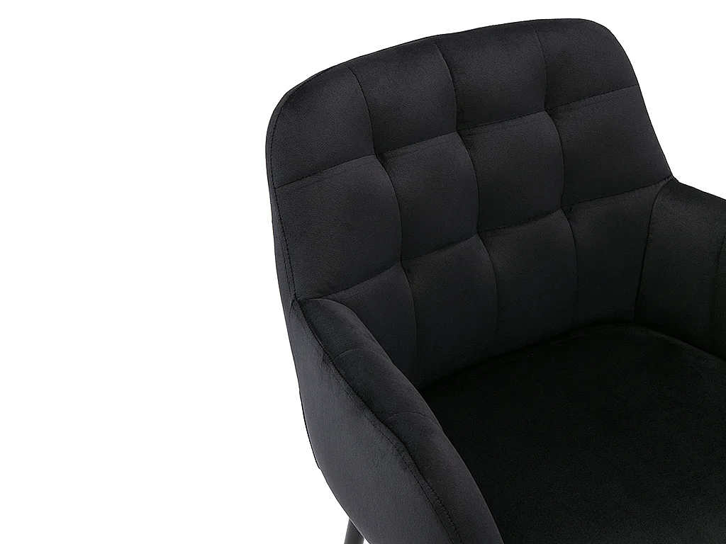 Conjunto de 2 bancos altos em veludo e metal cor preto - PEGA de Pascal Morabito