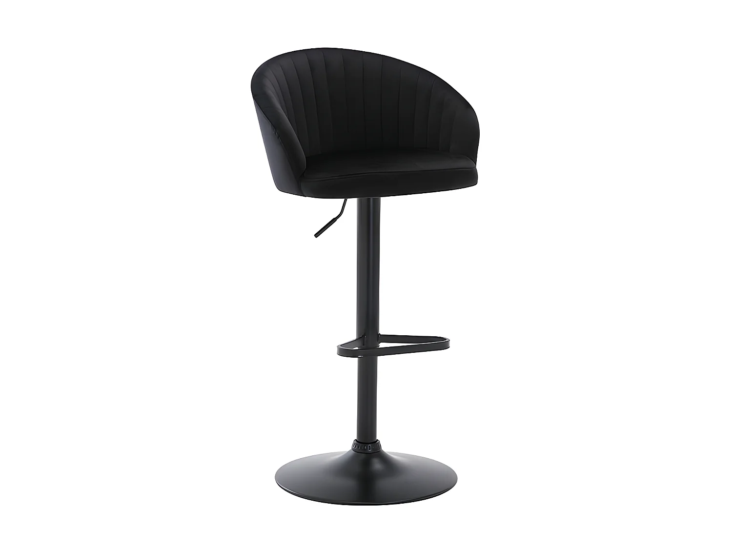 Conjunto de 2 bancos altos tecido e metal preto - DORALIZ