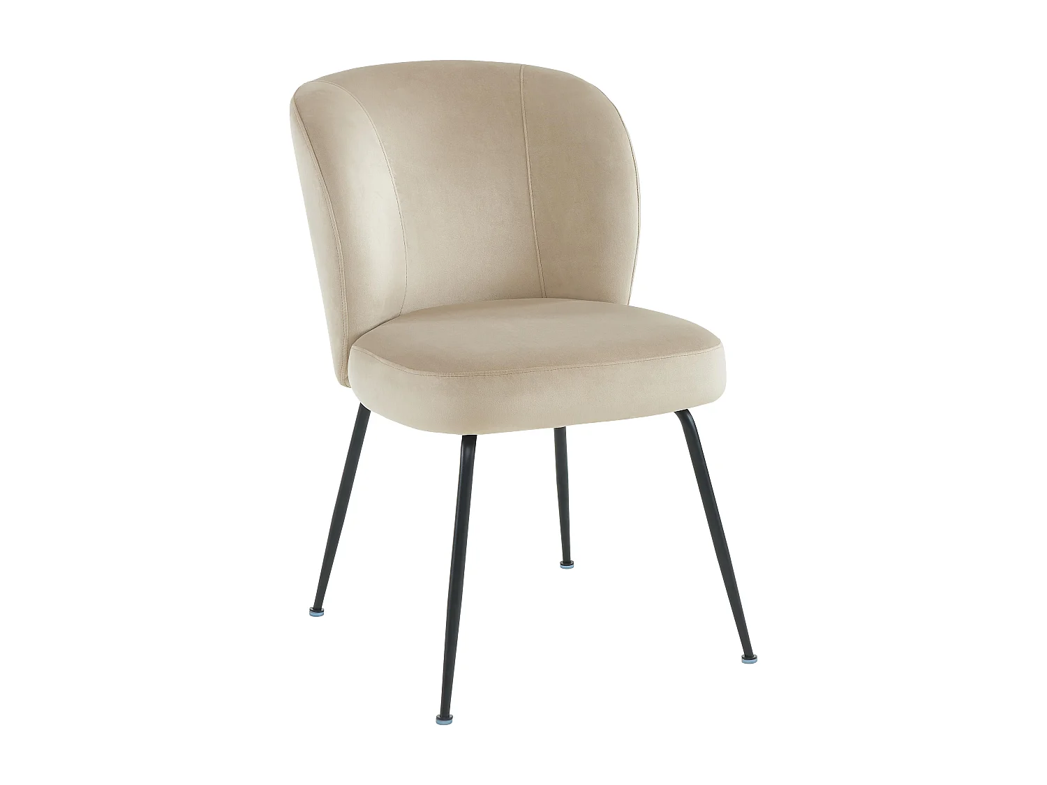 Sedia in Velluto e Metallo Beige - Lotto di 2 - POLPONA DI PASCAL MORABITO