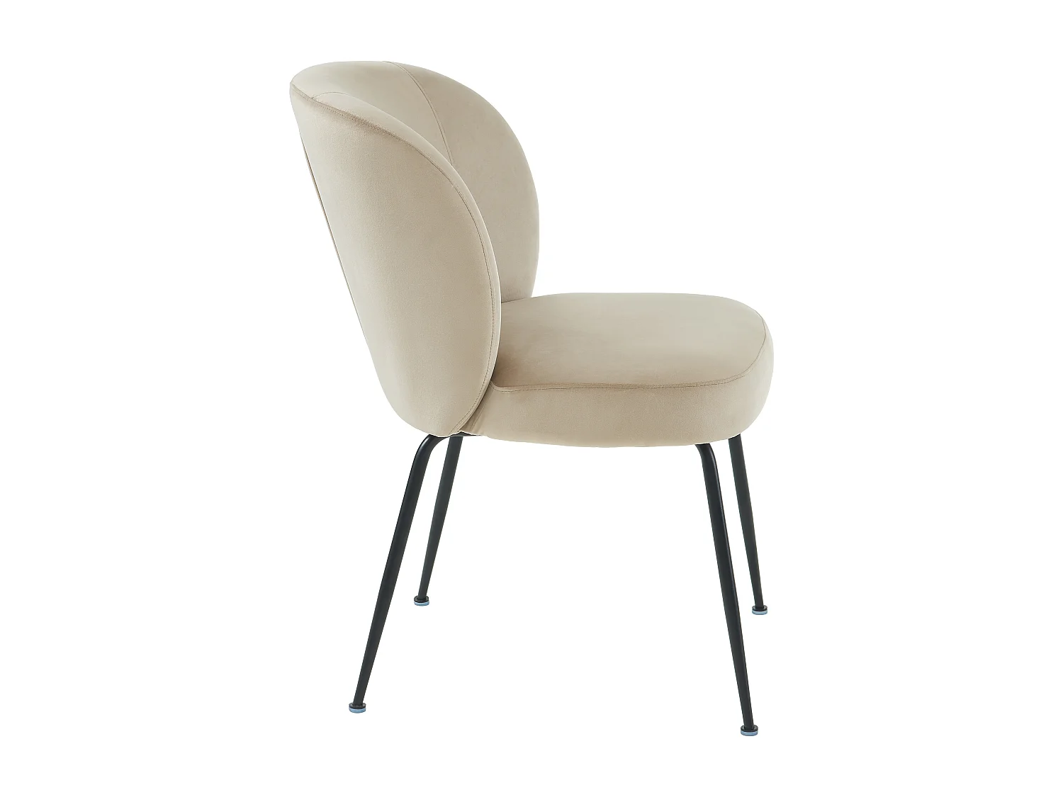 Sedia in Velluto e Metallo Beige - Lotto di 2 - POLPONA DI PASCAL MORABITO