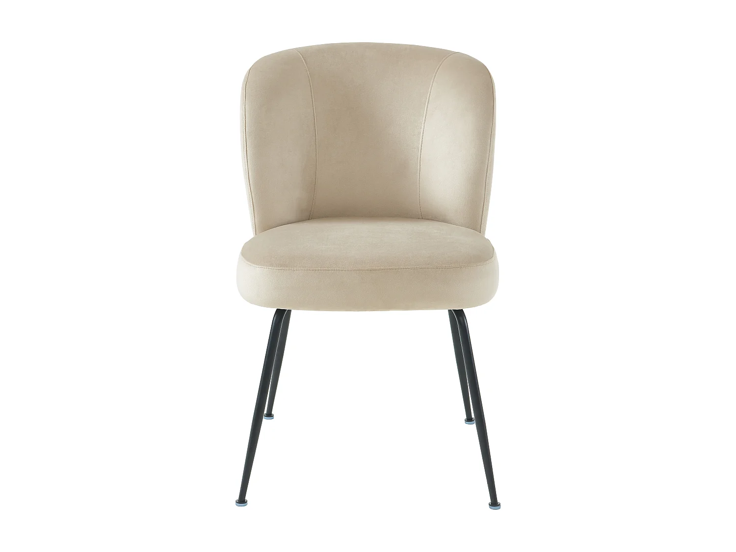 Sedia in Velluto e Metallo Beige - Lotto di 2 - POLPONA DI PASCAL MORABITO