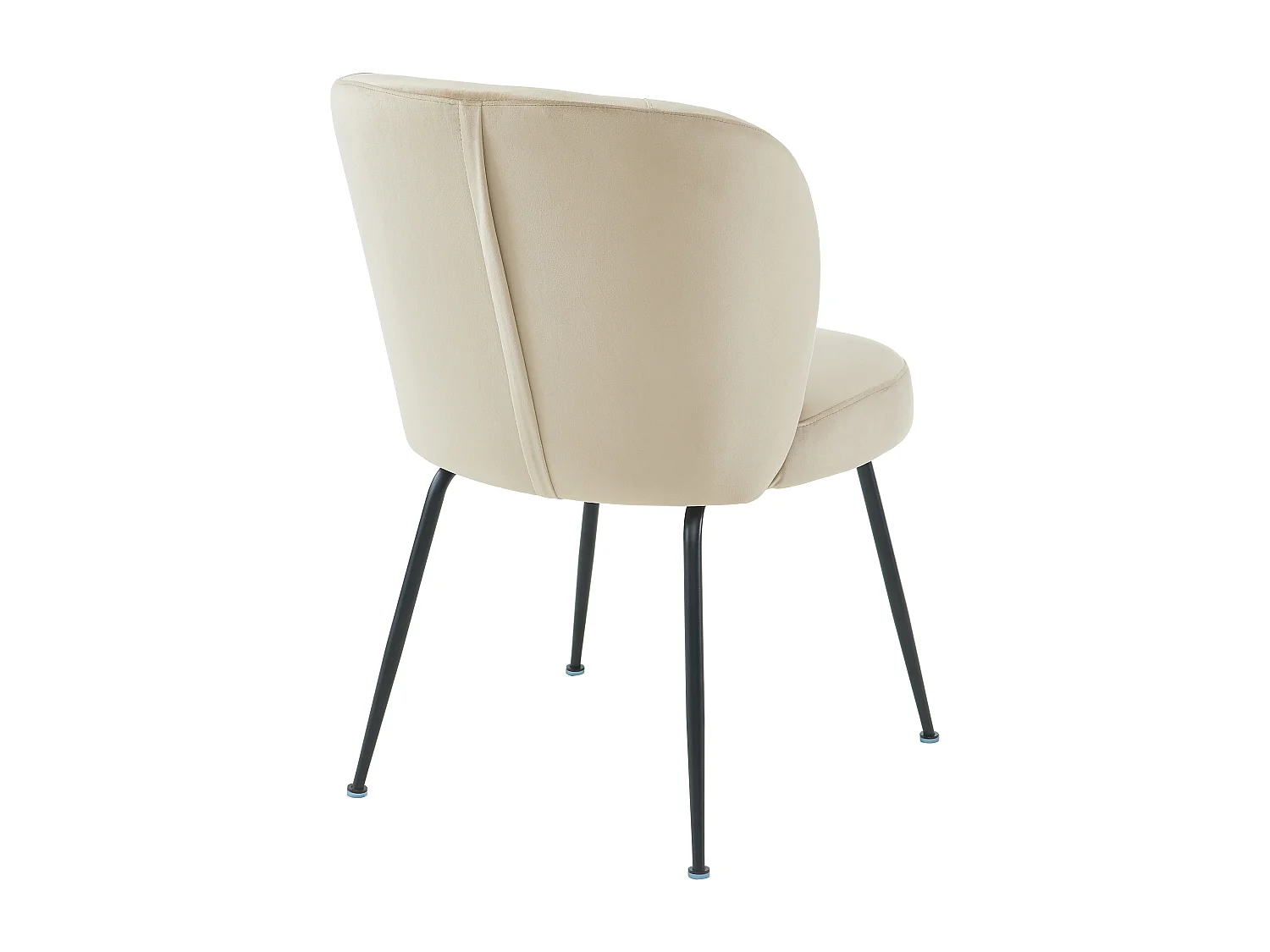 Sedia in Velluto e Metallo Beige - Lotto di 2 - POLPONA DI PASCAL MORABITO