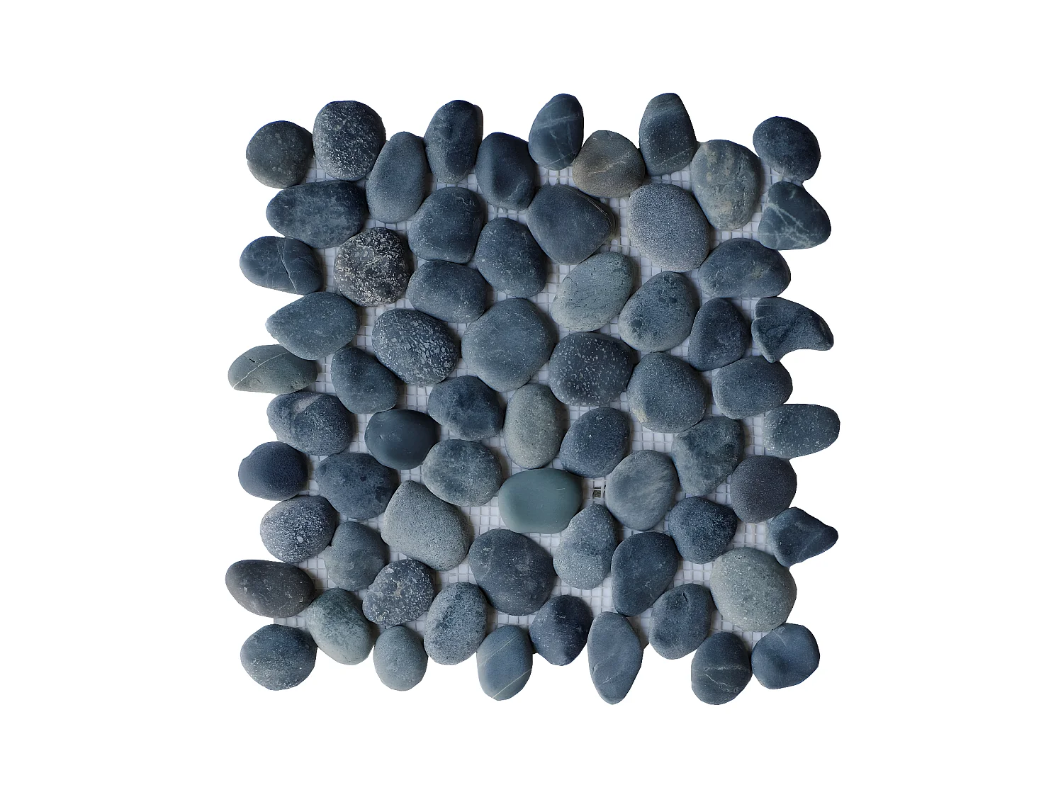 Mosaïque sol et mur galets naturels gris anthracite - pack de 1m² (dalles de 30x30 cm) - OLA