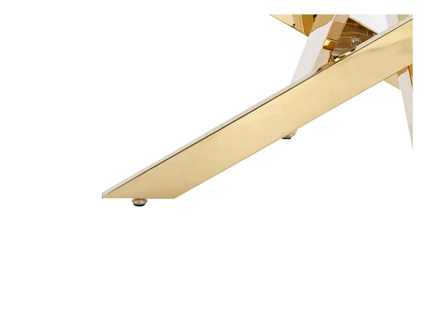 Couchtisch - Sicherheitsglas & Goldfarbenes Metall - Transparent - COSIMA