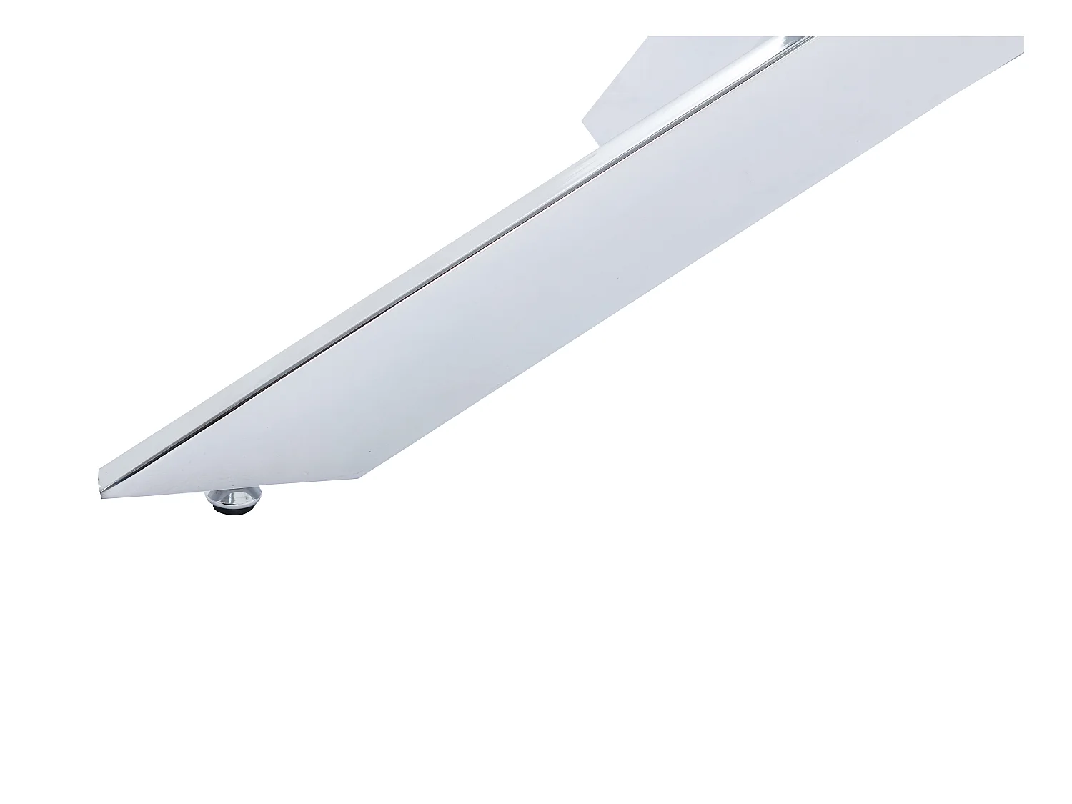 Stolik kawowy z hartowanego szkła i chromowanego metalu - Przeźroczysty - COSIMA