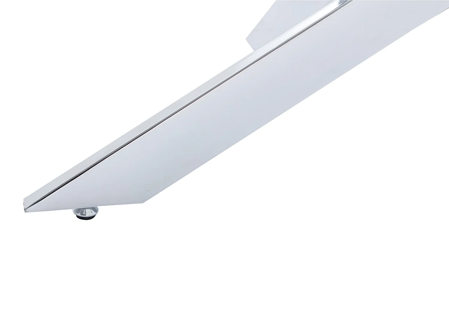 Table basse en verre trempé et métal chromé - Transparent - COSIMA