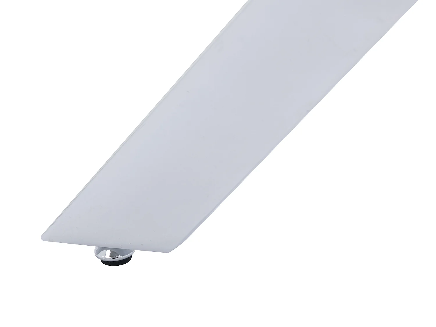 Konsola ze szkła hartowanego i chromowanego metalu - Transparentna - COSIMA