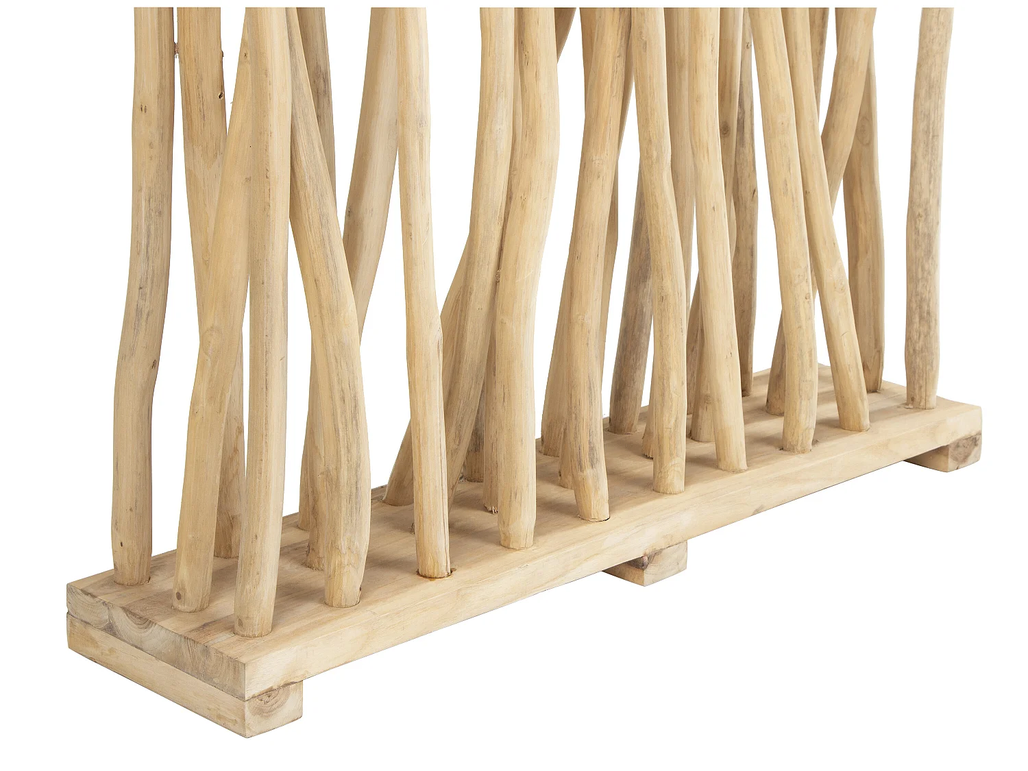 Separador de divisão em madeira de teca de C. 100 x L. 25 x A. 180 cm cor natural - GAYANA