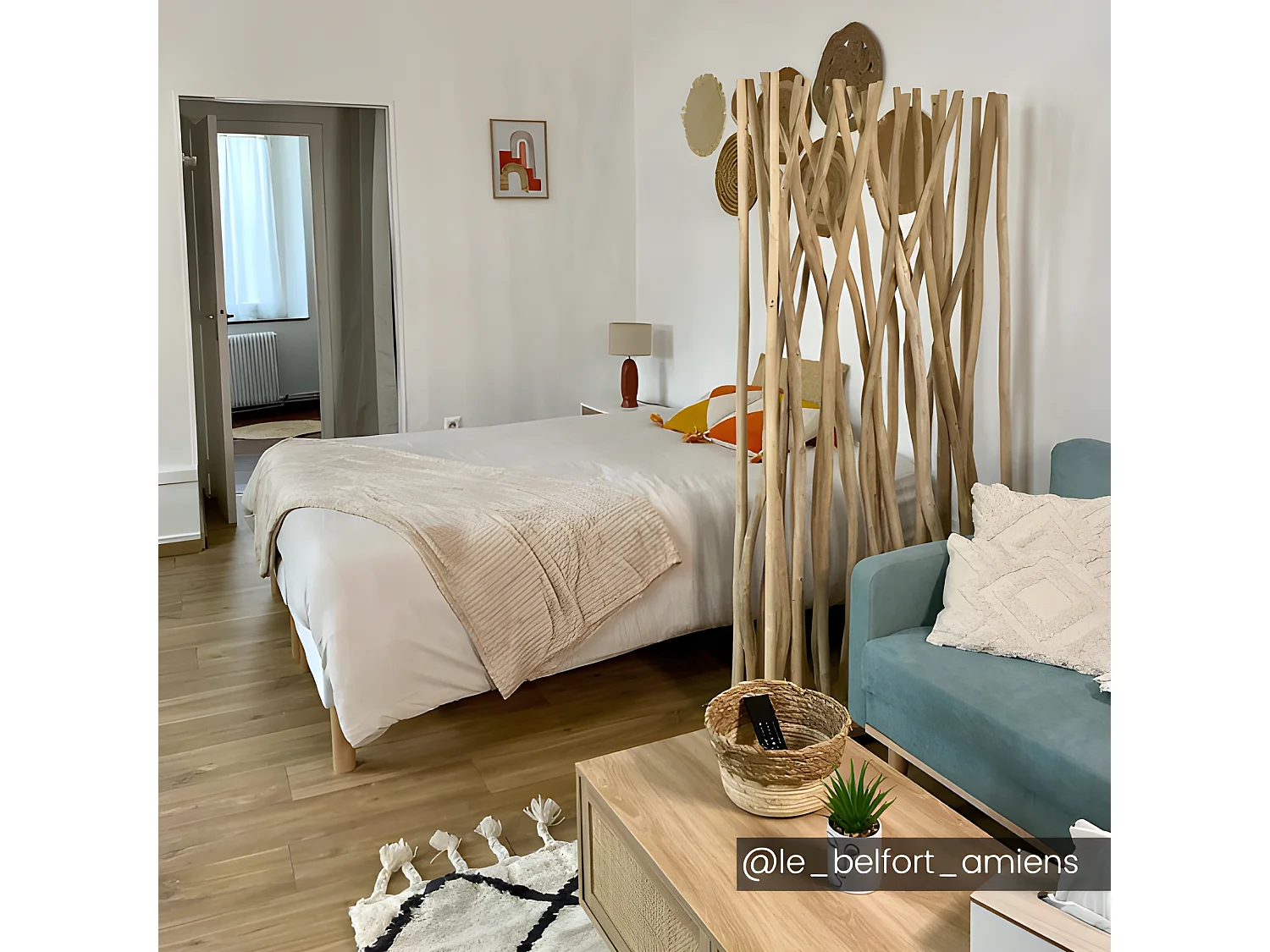 Separador de divisão em madeira de teca de C. 100 x L. 25 x A. 180 cm cor natural - GAYANA