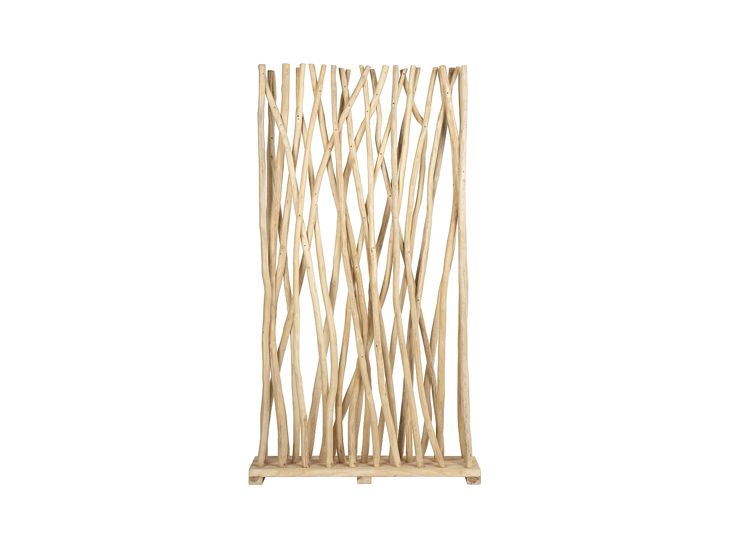 Séparateur de pièce en bois de teck - L. 100 x P. 25 x H. 180 cm - Naturel - GAYANA