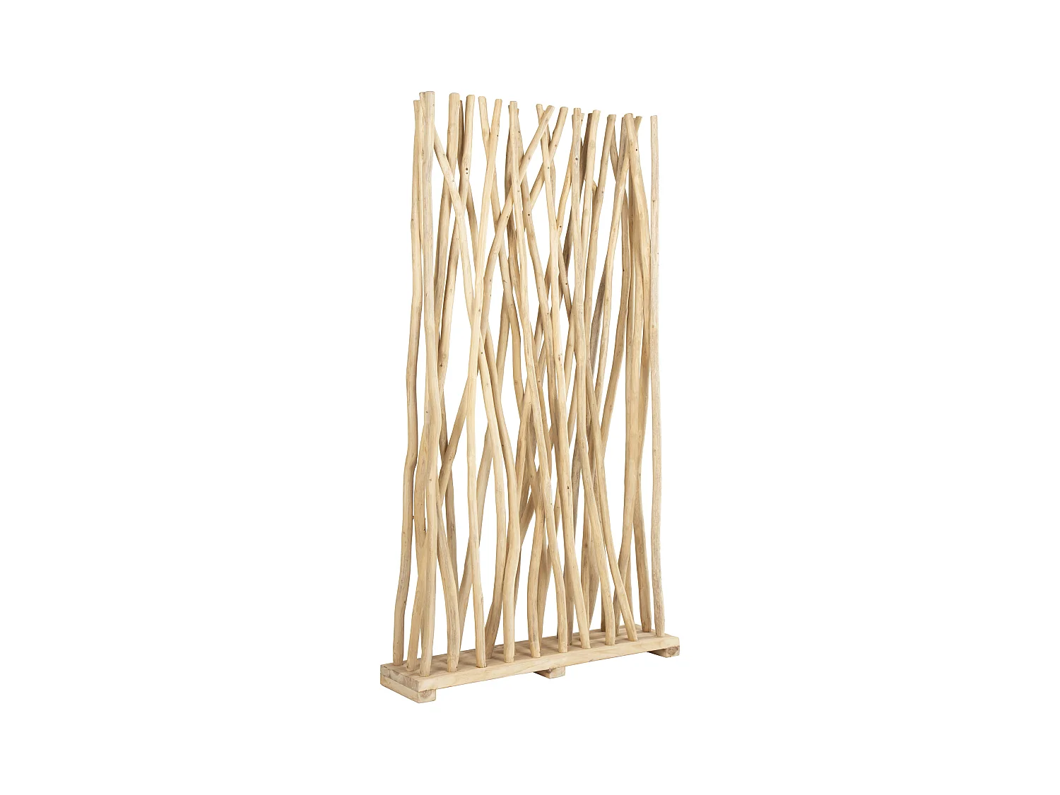 Séparateur de pièce en bois de teck - L. 100 x P. 25 x H. 180 cm - Naturel - GAYANA