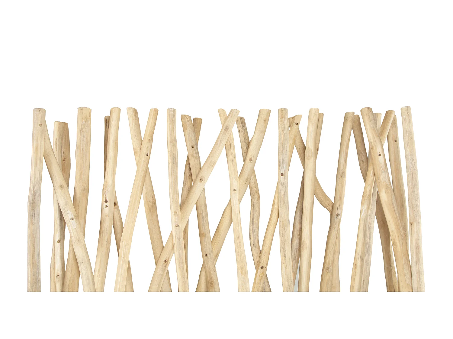 Séparateur de pièce en bois de teck - L. 100 x P. 25 x H. 180 cm - Naturel - GAYANA