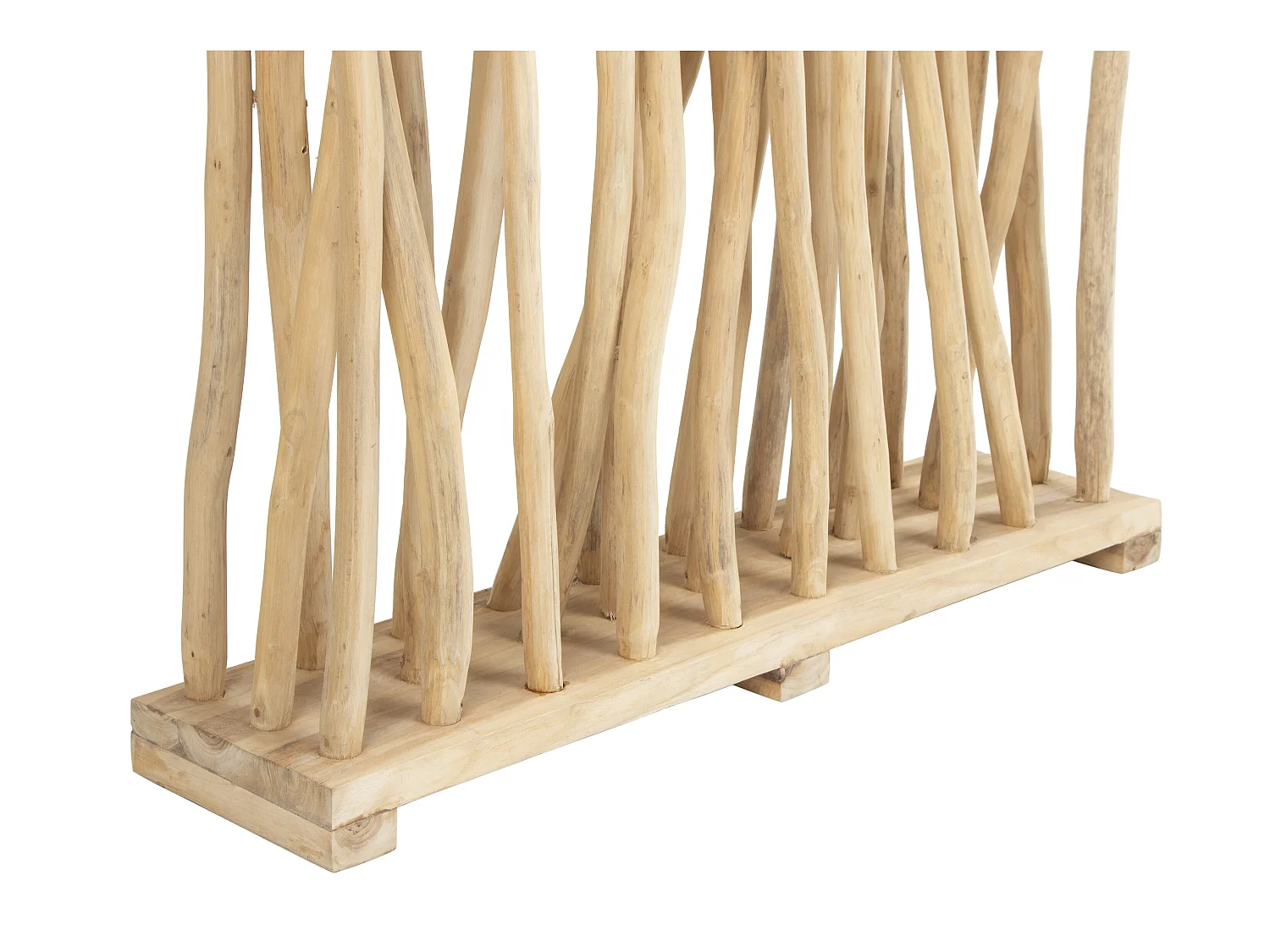 Séparateur de pièce en bois de teck - L. 100 x P. 25 x H. 180 cm - Naturel - GAYANA