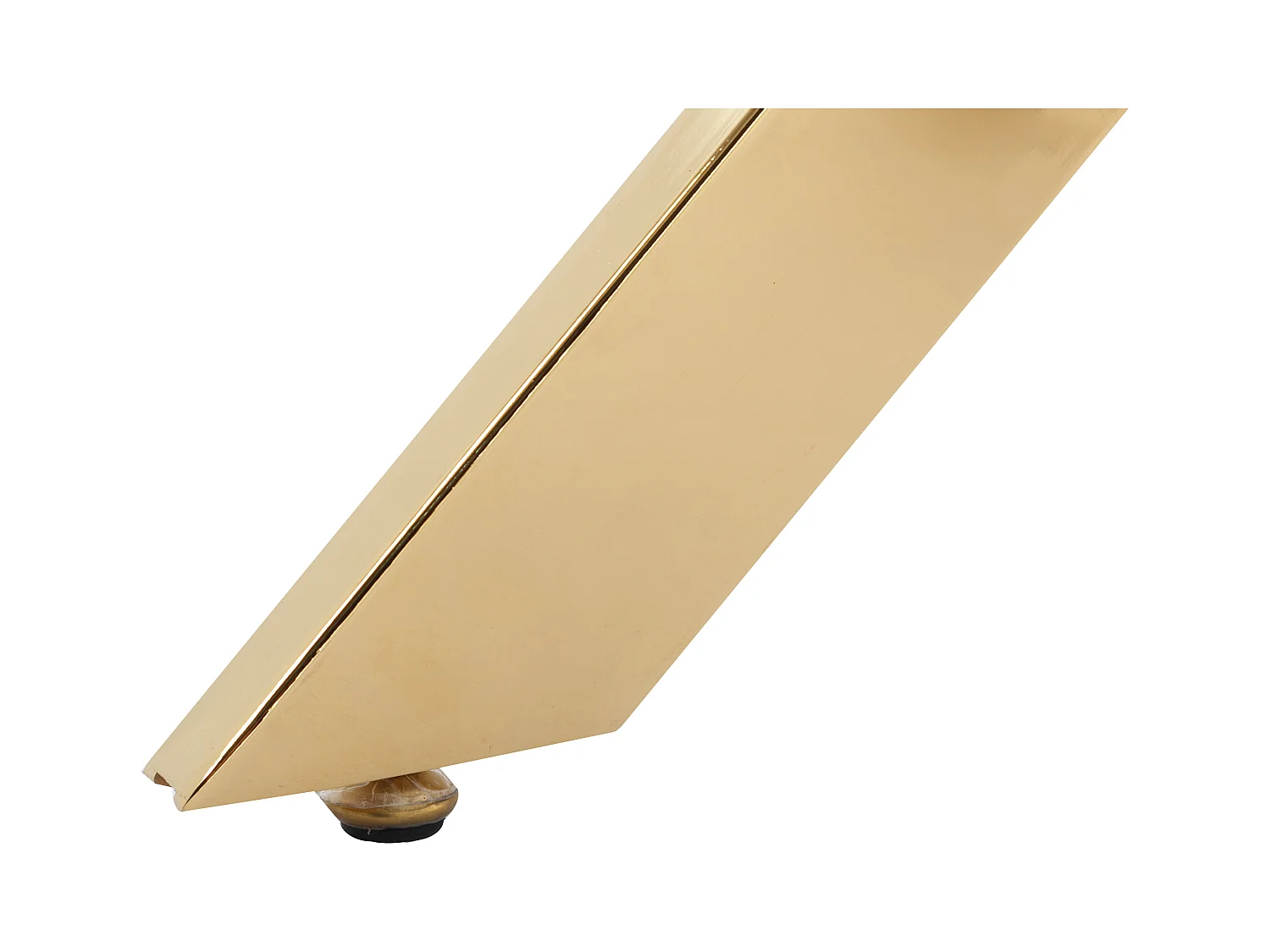 Consoletafel van gehard glas en goudkleurig metaal - Transparant - COSIMA