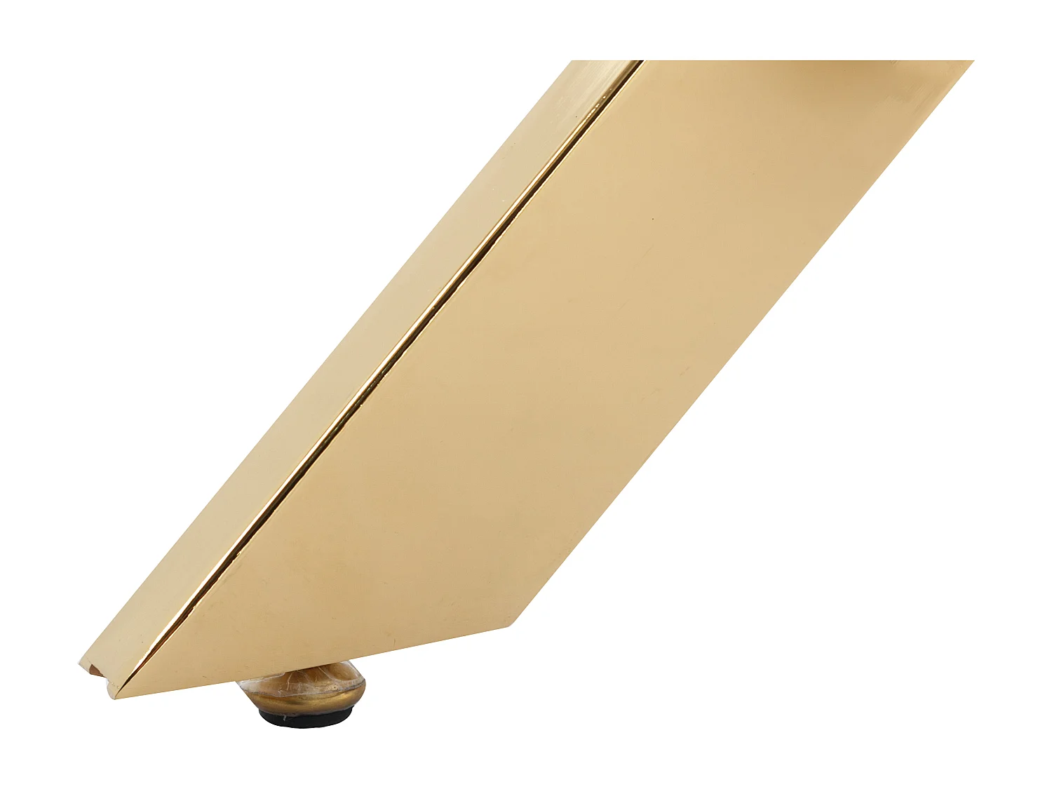 Wandkonsole - Sicherheitsglas & Goldfarbenes Metall - Transparent - COSIMA