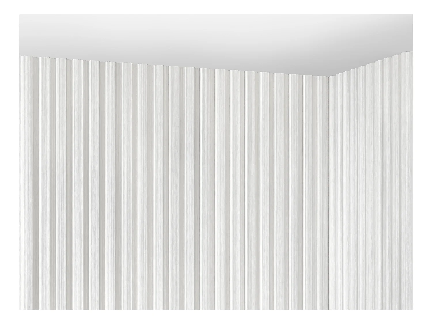 Panel mural 3D - Pack de 3,71 m² - Blanco - Juego de 8 piezas - TATIANA