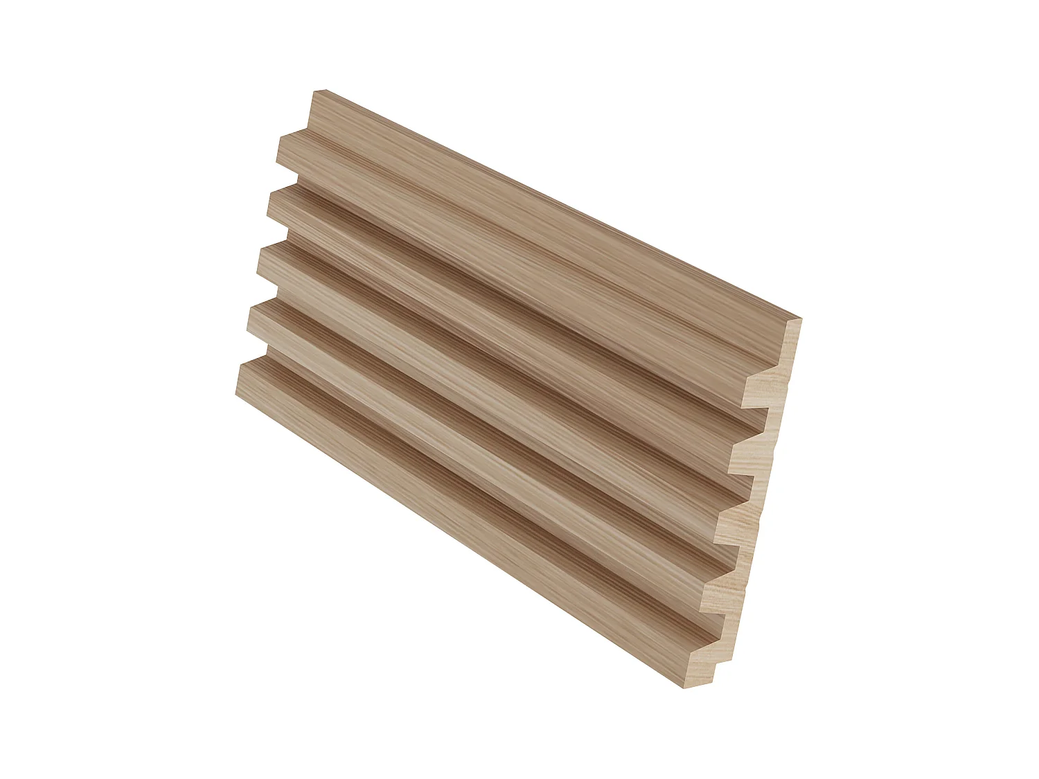 Panel mural 3D - Pack de 3,71 m² - Color madera natural claro - Juego de 8 piezas - TATIANA