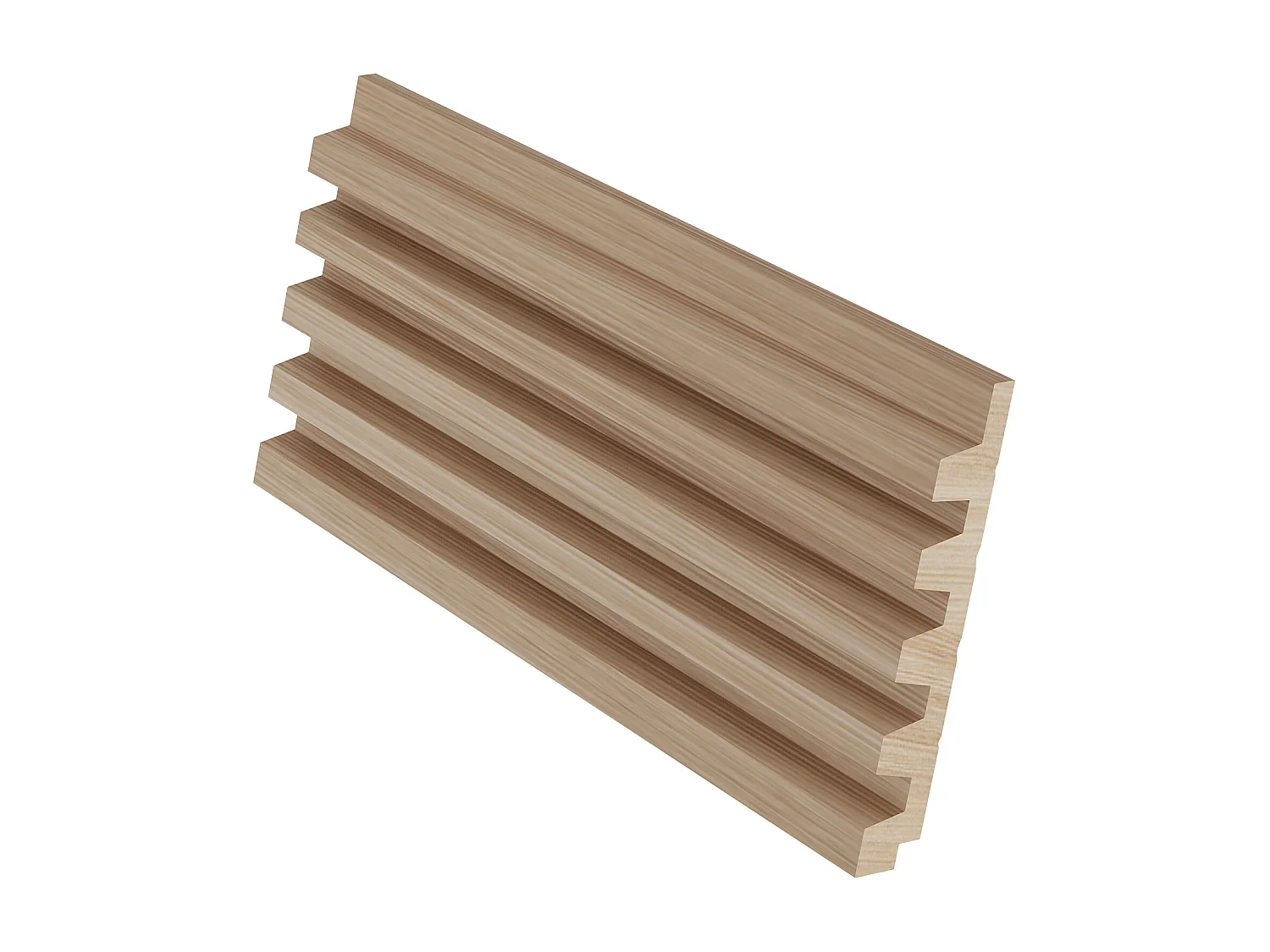 Panneau mural 3D - Pack de 3,71 m² - Coloris bois naturel clair - Lot de 8 pièces - TATIANA